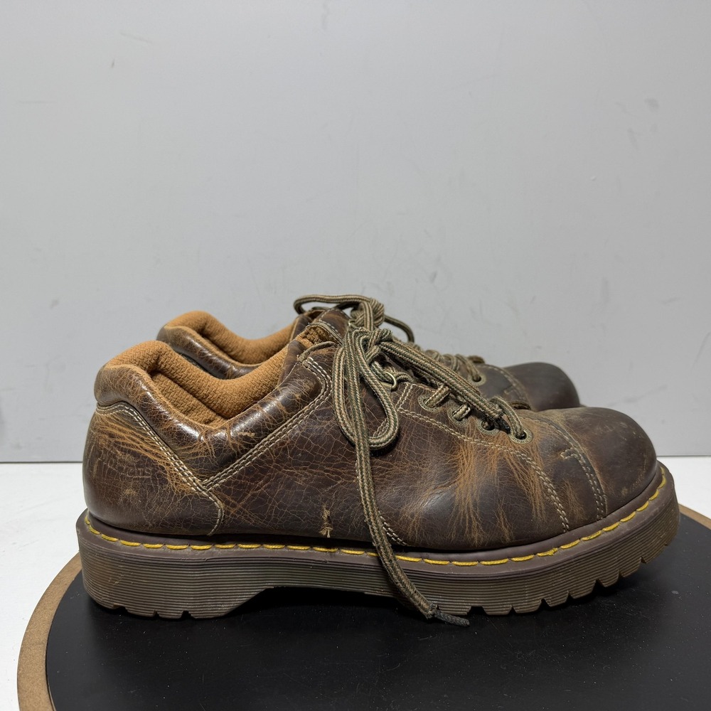 VTG Dr. Martens Shoes Mens Size 12 Brown Leather Chunky Platform 10940 90s Y2K